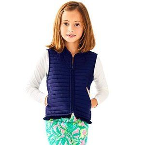 Lilly Pulitzer Girl’s XL Navy Ruffle Vest